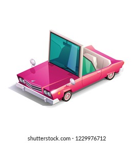 
Isometric cabriolet illustration