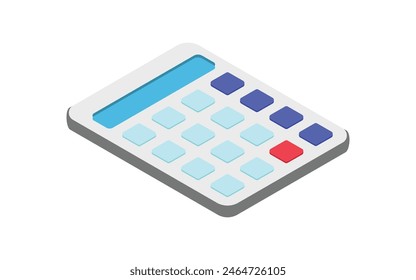 Isometric Calculator icon vector illustration.