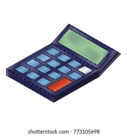 isometric calculator math financial economy object