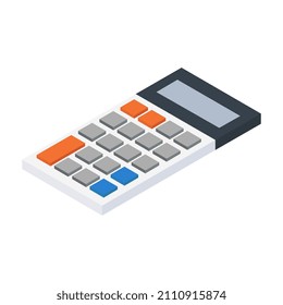 Isometric calculator on a background