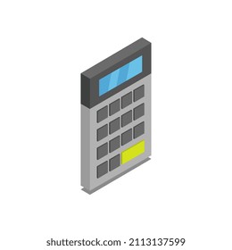 Isometric calculator on a white background
