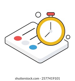 Isometric calendar with checkmark and graph, ideal for project management tools, corporate planning, and goal-setting platforms.
