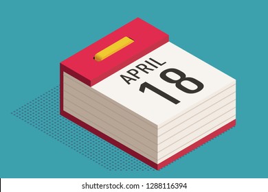 Isometric calendar icon
