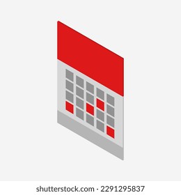 Isometric calendar on a background
