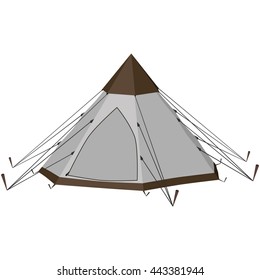 Isometric Camping tent. Vector illustration