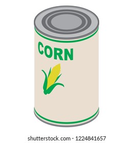 Isometric Canned Corn