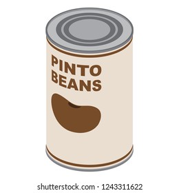 Isometric Canned Pinto Beans