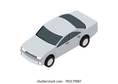 isometric car 3d