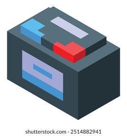 Bateria de carro isométrica, fornecendo energia para o sistema de partida do automóvel e outros componentes elétricos