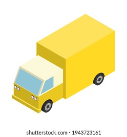 isometric car delivery of goods vector