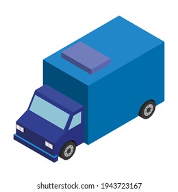 isometric car delivery of goods vector