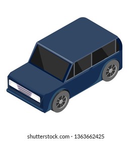Isometric car icon. 3d vector illustration of crossover isolated on white background.