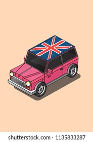 isometric car illustration