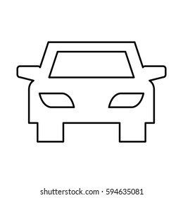 isometric car isolated icon