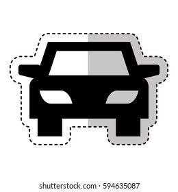 isometric car isolated icon