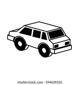 isometric car isolated icon