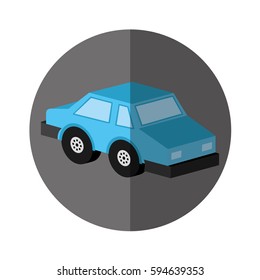 isometric car isolated icon