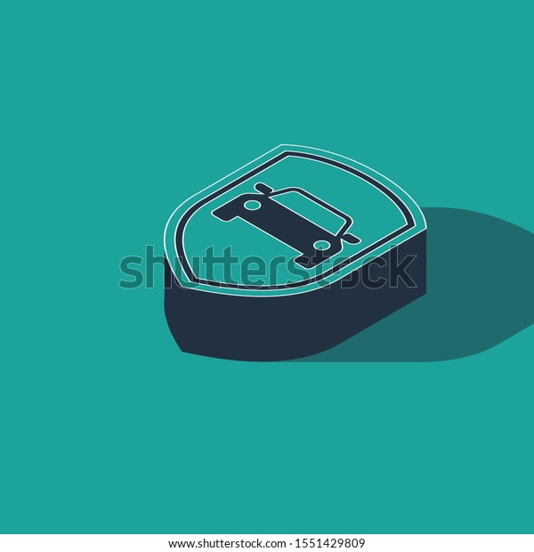 Isometric Car protection or\
insurance icon isolated on green background. Protect car guard\
shield. Safety badge vehicle icon. Security auto label.  Vector\
Illustration