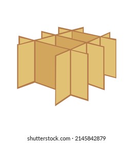 Isometric cardboard box isolated on white. ep 10.