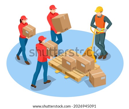 Similar – Image, Stock Photo trolley with palettes of young primrose flowers the nursery or garden center