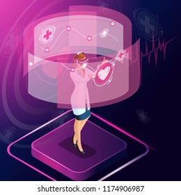 Isometric cardiologist diagnose the disease, prescribes medicine for treatment, monitors the patient's treatment, looks at the tests, works with high technologies.
