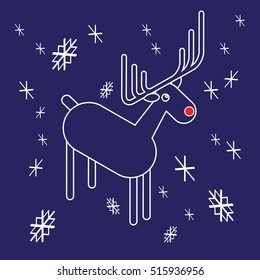 Isometric cartoon deer