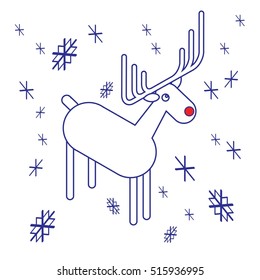 Isometric cartoon deer