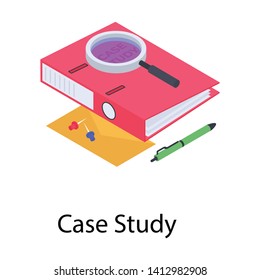 
Isometric Case Study Vector Design 
