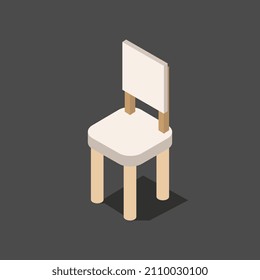 Isometric chair on a background