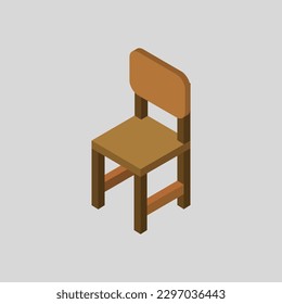 Isometric chair on a background