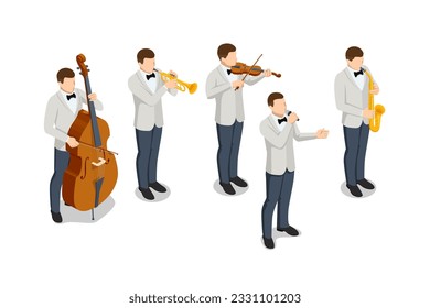 Isometric Chamber Orchestra. Jazz musicians performing