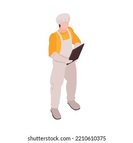 Isometric Character Of Factory Or Farm Worker 3d Vector Illustration