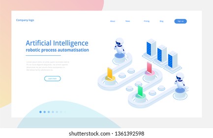 Isometric Chat bot and online survey. Online exam, questionnaire form, online education, internet quiz. Artificial intelligence. AI and business IOT concept.