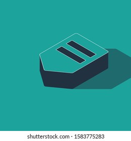 Isometric Chevron icon isolated on green background. Military badge sign.  Vector Illustration