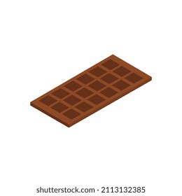 Isometric chocolate on a white background