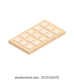 Isometric chocolate on a white background