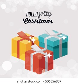Isometric christmas gift design