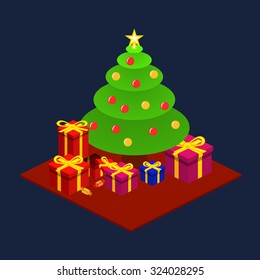isometric Christmas set