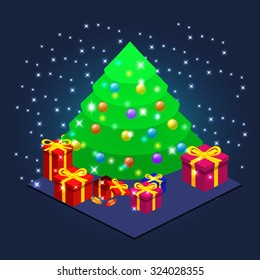 isometric Christmas set