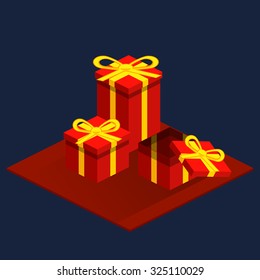 isometric Christmas set