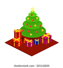 isometric Christmas set