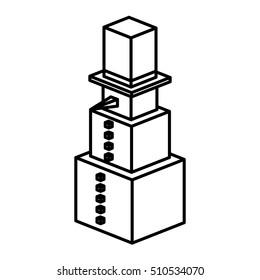 Isometric christmas snowman design