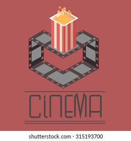 isometric cinema poster