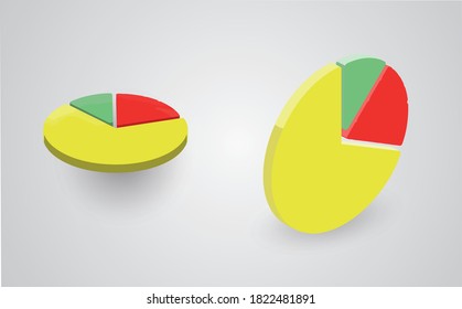 Isometric circle diagrams. Vector illustration