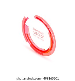 Isometric circle. Vector illustration. Business Abstract Circle icon. Corporate, Media, Technology styles vector logo design template. transparent