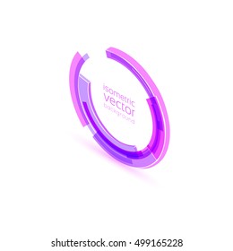 Isometric circle. Vector illustration. Business Abstract Circle icon. Corporate, Media, Technology styles vector logo design template. transparent