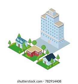 Isometric city 3d