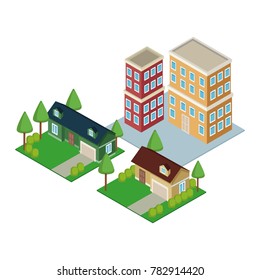 Isometric city 3d