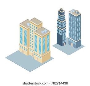 Isometric city 3d