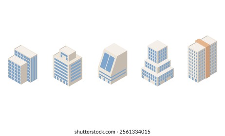 isometric city architecture cityscape urban building modern illustration. isometric line town street exterior downtown design landscape construction district house.